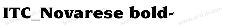 ITC_Novarese bold字体转换